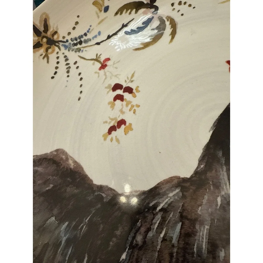 Williams‎ Sonoma M Lauge Rooster Chop Plate 2008 Italy Ceramic 15.5